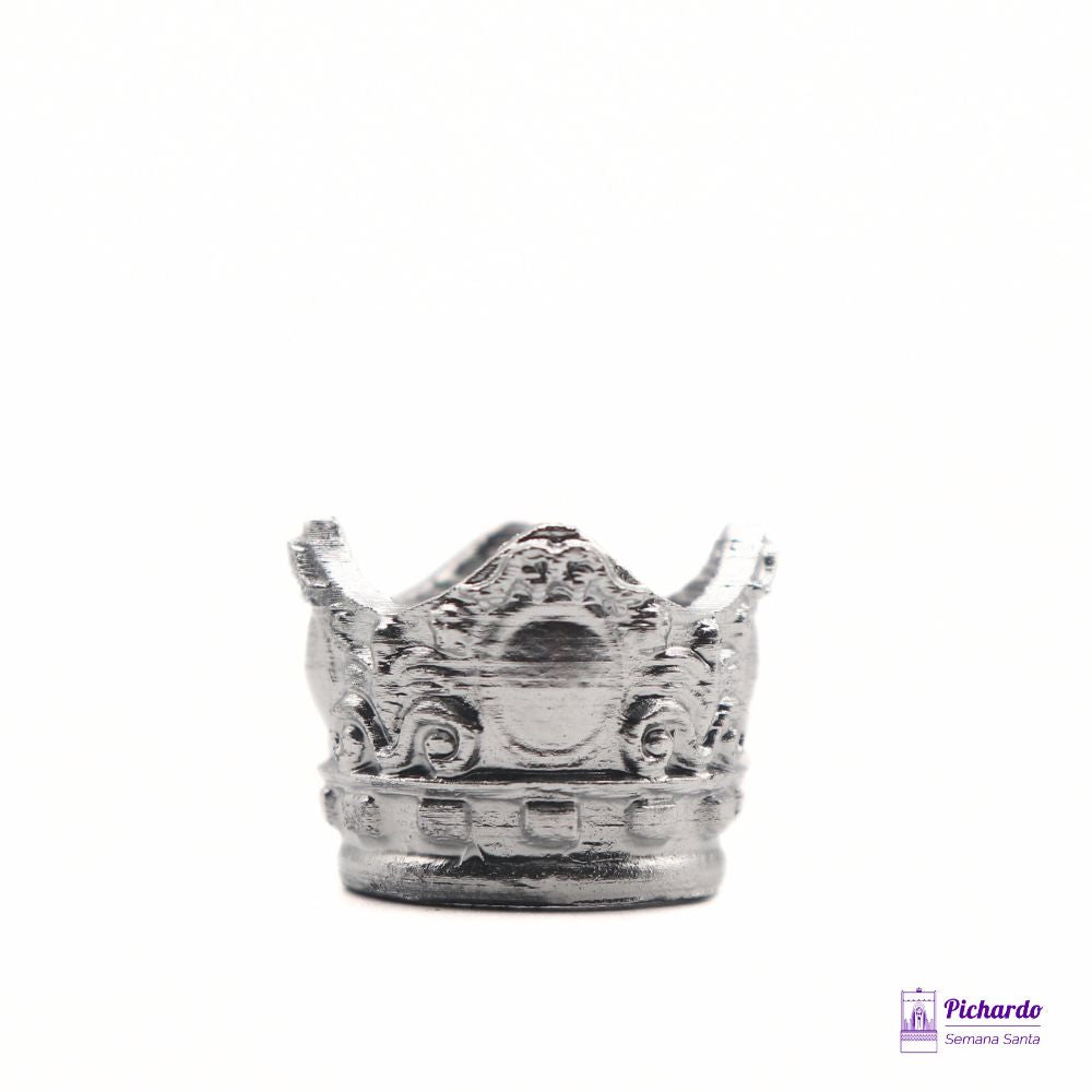 Corona de canasto plateada en miniatura - 1,8 cm de diámetro