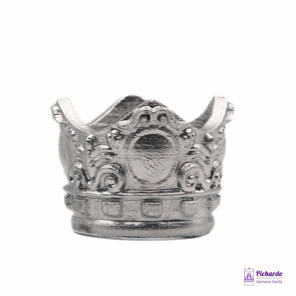 Corona de canasto plateada en miniatura - 3 cm de diámetro
