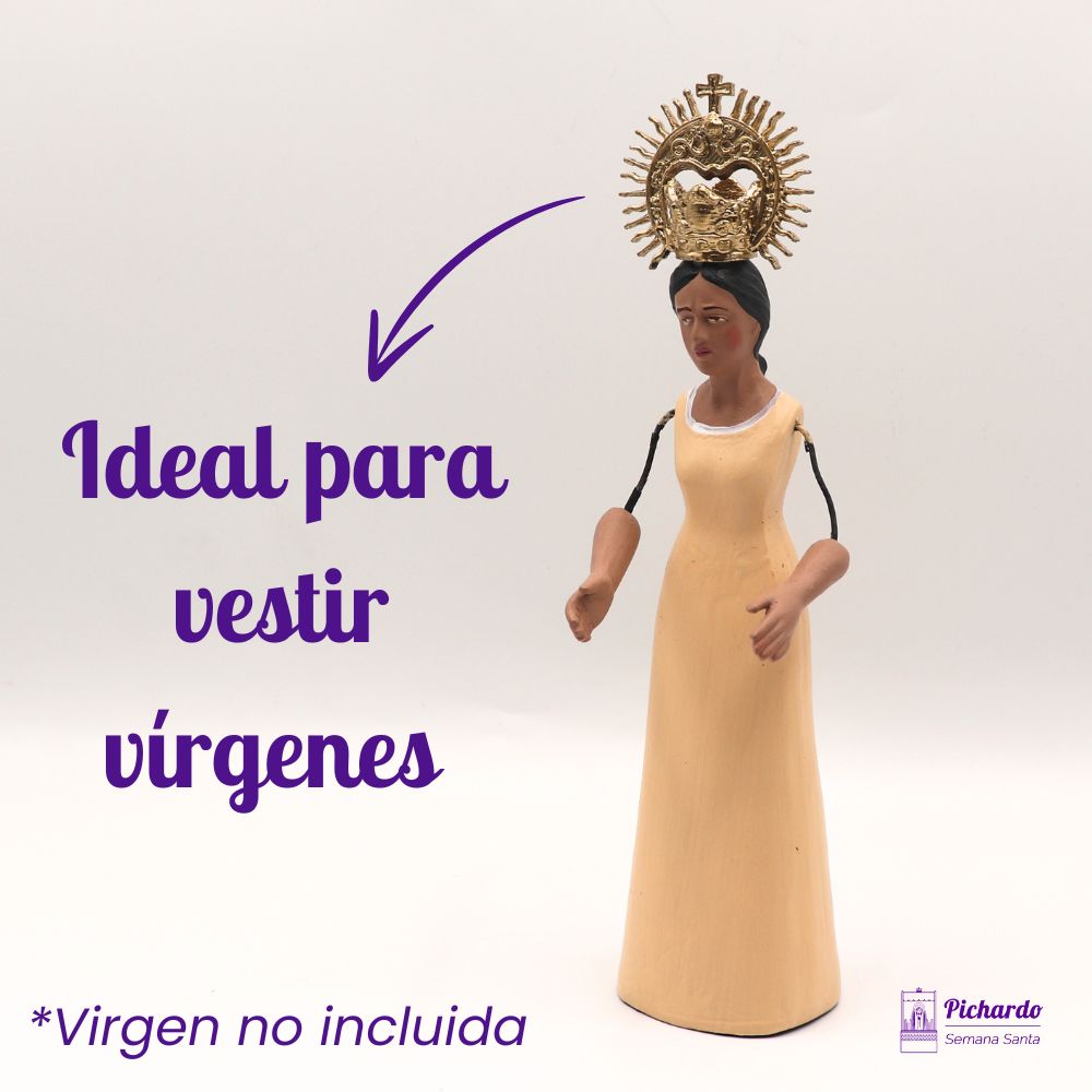 corona miniatura para vestir virgen 12 cm 13 cm 14 cm 15 cm dorada
