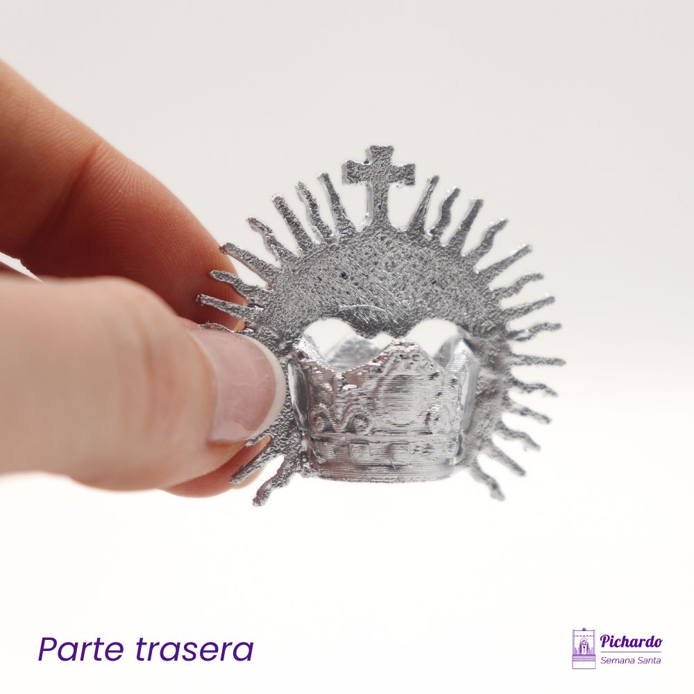 corona plateada para virgen 10 cm 11 cm 12 cm 13 cm 14 cm