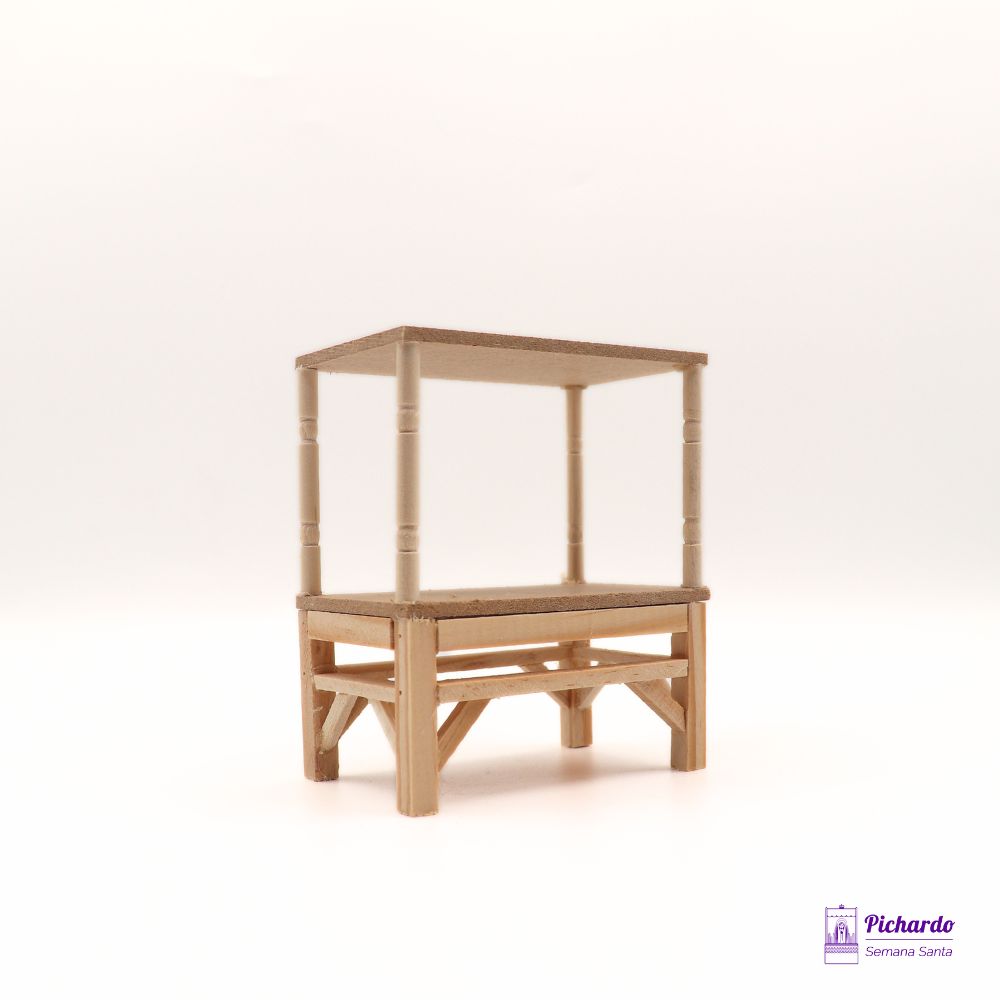 Estructura de palio en miniatura para Semana Santa de 8 por 5 cm