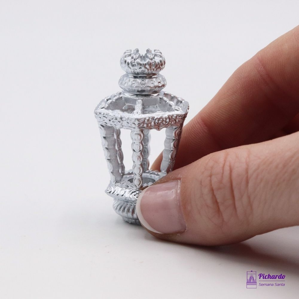 farol miniatura plateado paso santa marta miniatura 4 cm 4