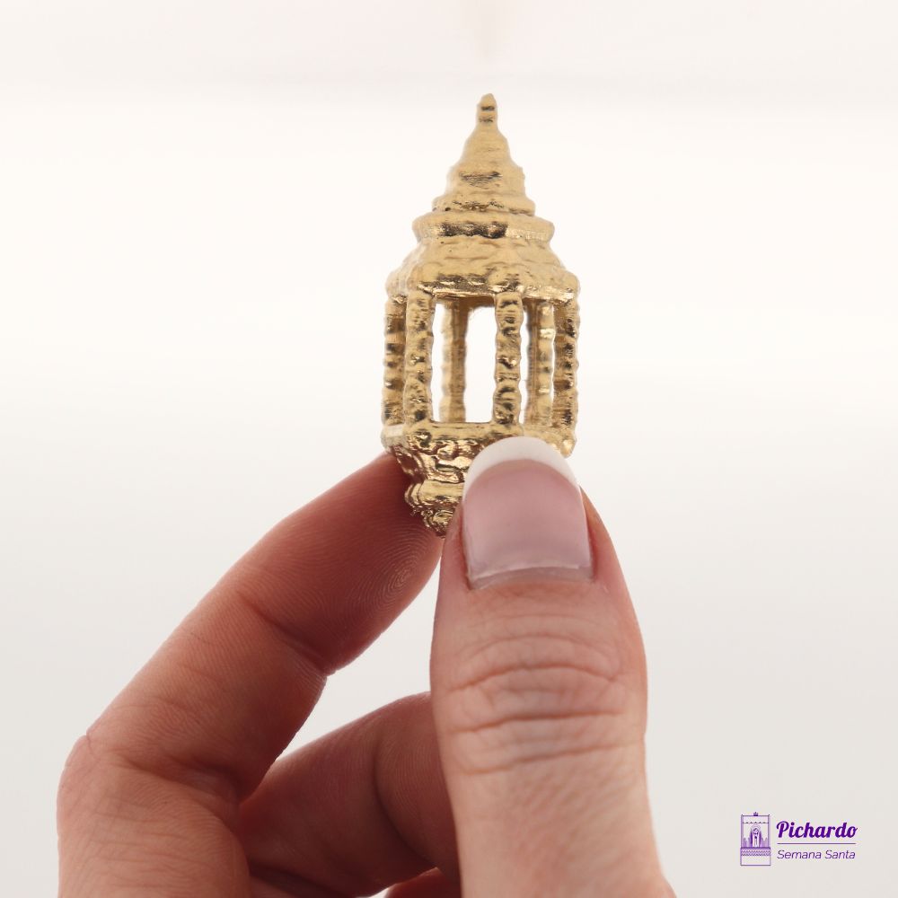 farol para paso miniatura dorado