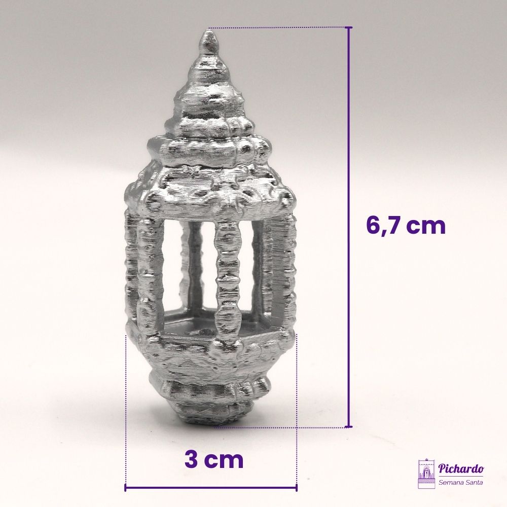 farol semana santa manualidades 6 cm plateado