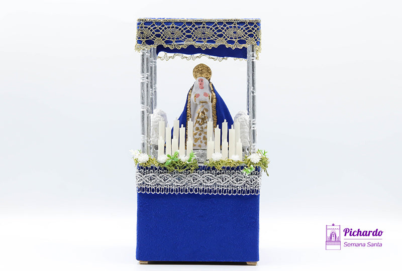 palio virgen azul manto corto en miniatura 012PASVIRAZUG