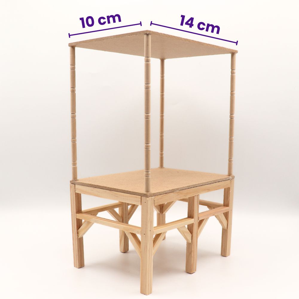 parihuela con techo palio miniatura 10 x 14 cm 4