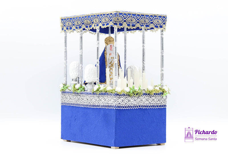 pasito palio virgen azul manto corto miniatura 012PASVIRAZUG