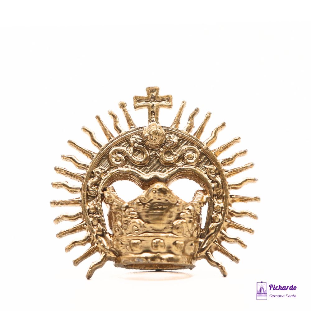 corona oro virgen miniatura
