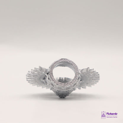 corona virgen miniatura plateada
