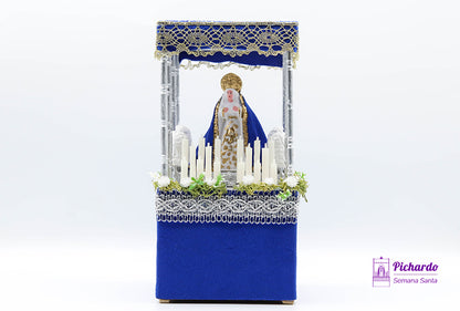 palio virgen azul manto corto en miniatura 012PASVIRAZUG