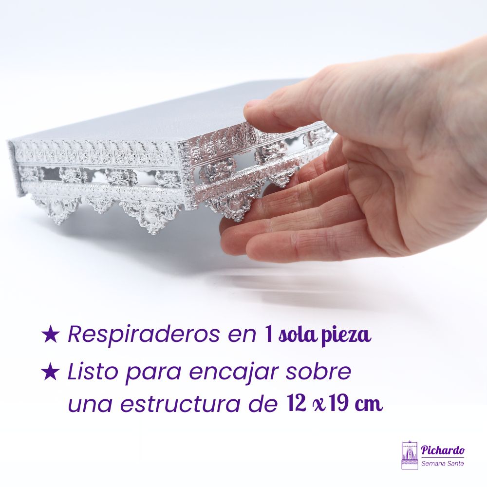 respiraderos plata para paso en miniatura